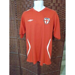 Men's Umbro England Soccer Jersey Medium Red World Cup Football